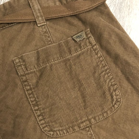 Roxy Corduroy Skirt Brown Size 5 Ribbon Belt - Picture 5 of 5